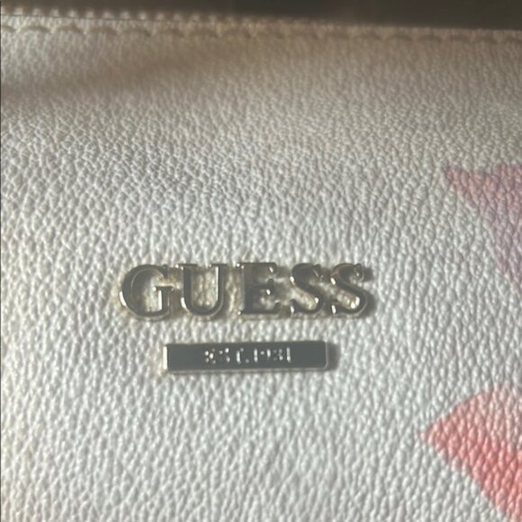 Guess Cream and Orange Artistic Satchel - Picture 2 of 7
